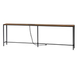 70.9 inch Narrow Long Console with 2 Power Outlets & USB Ports, Narrow Entryway Sofa 82226885