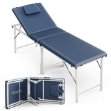 ZNTS Portable Tattoo Chair Table with Storage Bag, Foldable Spa Bed for Client 2-Section Folding 43179081