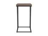 Rustic Tobacco Herringbone and Sandy Black Accent Table B062P153914