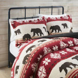 King/Cal King Print Sherpa Comforter Set B035100528