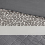 5 Piece Textured Jacquard Stripe Comforter Set with Throw Pillows-King/Cal King B035P280387