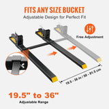 VEVOR Pallet Forks, 4000 lbs Clamp on Pallet Forks, 60" Total Length Heavy Duty Pallet Forks with T3342P309888