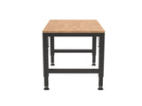 48" Heavy-Duty Adjustable Workbench, Rubber Wood Shop Table with Rubber Pads, over 2000 Lbs Capacity 44033289