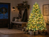 6FT Half Christmas Tree, 427 PVC Tips, 250 Warm White Lights with 8 Modes & Remote, US Plug 40446697