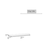 Greer Floating Shelf in Melamine x2, Grey B128P245006