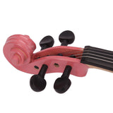 ZNTS New 1/8 Acoustic Violin Case Bow Rosin Pink 81438480