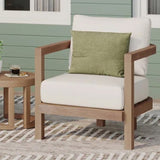 Outdoor Acacia Wood Patio Club Chair, Patio Furniture,Waterproof Thick Cushion Deep Seating for 72303.00BBGE