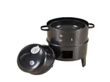 Outdoor double-layer grill, charcoal wood fired braising and smoking stove 67537231
