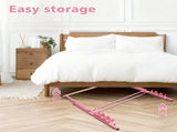 3.5FT Pink Solid Wood Ballet Barre With Adjustable Range Of 31.5-39.5 Inches For Dance Practice W1408P367277