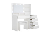 Vanity, Makeup Vanity Desk Set Mirror & Light, Dressing Table Storage Lots , 3 Lighting Modes W2139P194438