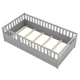 ZNTS Twin Size Floor, integral construction with super high security barrier, door, children's floor W1858P164941