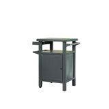 ZNTS Grill Carts Outdoor with Storage and Wheels, Whole Metal Portable Table and Storage Cabinet for W1859P170278