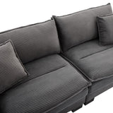 Corduroy Sofa Sleeper Couch Loveseat Sofa with Pillows Comfy Upholstered Deep Seat Sofa for W676P184143