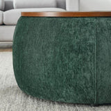 ZNTS Round Storage Ottoman, 2 in 1 Function, Work as End table and Ottoman,with small W487P165701