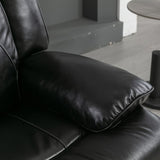 360&deg Swivel and Rocking Home Theater Recliner Manual Recliner Chair with a LED Light Strip for WF323621AAB