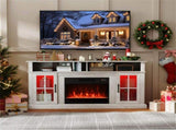 58" TV Stand with RGB Fireplace Gray- Smart App Remote Control, 4777 BTU Heater 30487667