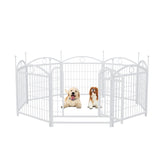 ZNTS Dog Playpen Indoor 24 inch 8 Panels Metal Dog Pen Pet Dog Fence Outdoor Exercise Pen with Doors, 37604366