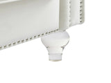 Beige, Two-seater Sofa, Velvet Crystal Buckle Upholstery Sofa, Crystal Feet, Removable Cushion, Two 93846557