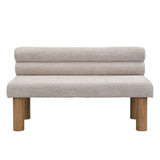 Upholstered Dining Bench, End of Bed, Entryway Bench, Boucle Ottoman for Dining Room, Bedroom, N779P292154E