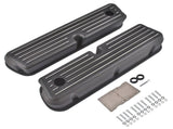 2x Tall Black Valve Cover Kit Replacement for Ford SBF 289 302 351W 19621985 Black Aluminum 07880155