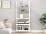 5-Layer Wall-Mounted Density Board Iron Display Rack 24.02*12.01*72in White Panels White 43699080