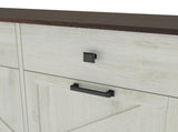 Farmhouse Double Tilt Out Trash Cabinet for 20 Gallon Trash Cans, Free Standing Recycling Cabinet 08872441
