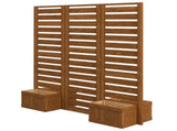 62.5" x 19" x 66" 4 Elevated Planter Boxes for Herb & Vine Mix Planting, Wooden Trellis Bed 07122342
