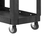 Heavy-Duty Utility Cart, 550 lbs Load Capacity, 40 x 17 inch Rolling Plastic Service Cart with 2 91977287