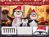 6FT Lighted Christmas Inflatable Decoration, Inflatable Penguin Family, Funny Blow Up Yard 74665323