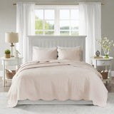 3 Piece Reversible Scalloped Edge Quilt Set B03597533
