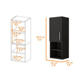 Praia Medicine Cabinet, Four Shelves Single Door Cabinet, Metal Handle B128P148796