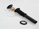 Brass Pop Up Sink Drainer without Overflow Bathroom Drain With Removable Strainer Basket Black 58310015