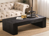 Living Room Wood, Versatile ,Black Wood Coffee,Modern Black Solid Wood Coffee W2729P199003