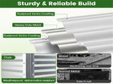 44" Elevated Raised Garden Bed with Drainage Holes, 32" Ergonomic Height Metal Planter - Silver 72247429