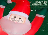 7FT Hanging Christmas Inflatable Santa with Dog, Christmas Blow Up Decoration with Built-in LED 48958401