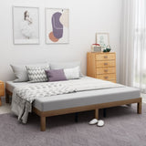 ZNTS Queen Size Wood Platform Bed Frame,No Box Spring Needed,Strong Wood Slat Support, Easy Assembly W1917P169562