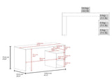 Benson Desk, 3 Shelves, Black Wengue B097P474292