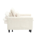 Beige comfortable chair for Small apartment Bedroom space Balcony Small sofa bed Lazy Small sofa W1658P290459