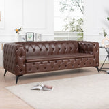84.06Inch Width Traditional Square Arm removable cushion 3 seater Sofa W68041370