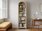 8-Tier Arched Dome Display Rack Particleboard Melamine-Faced Bookshelf 15.75*11.81*70in Oak 13117068