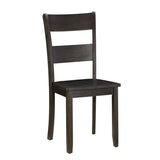 Distressed Walnut Ladder Back Side Chairs B062P182729