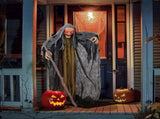5.3ft Witch with Crutch Halloween Standing Decoration 94364188