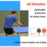 ZNTS 6ft Mid-Size Table Tennis Table Foldable & Portable Ping Pong Table Set for Indoor & Outdoor Games 46556883