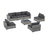 7-Piece Outdoor Patio Furniture Set, All-Weather Wicker Rattan Sectional Sofa with Thick Cushions & 10778419