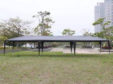 10'x30' Outdoor Party Tent with 8 Removable Sidewalls, Waterproof Canopy Patio Wedding Gazebo, Black 73401213