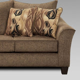 Camero Cafe Fabric Pillowback Loveseat T2574P195787
