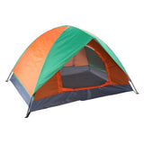 ZNTS 2-Person Double Door Camping Dome Tent Orange & Green 63373900