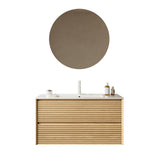 BRON 36" Bathroom Vanity Sink, Modern Wall-Mounted Floating Plywood Bathroom Storage Cabinet W2615P264556