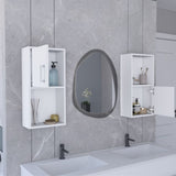 Oba 2-Pc Wall-Mounted Bathroom Medicine Cabinet with Open and Closed Storage B070P188845