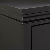 Elegant Bedroom 1pc Chest Of Drawers Black Color Drawers Tall Chest Plywood Furniture B011P238911